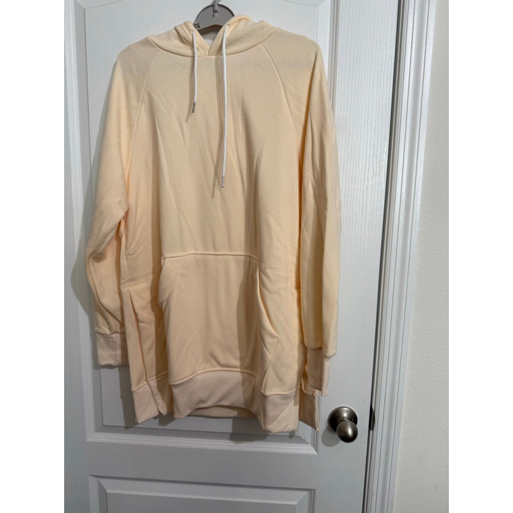 Women's WARMY Light Yellow Hoodie Sweatshirt L